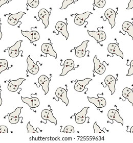 ghost seamless doodle pattern
