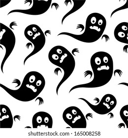 Ghost seamless pattern.