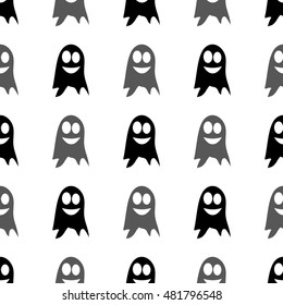 Ghost. Seamless pattern. Halloween. All Saints' Day. Frighten. For your design