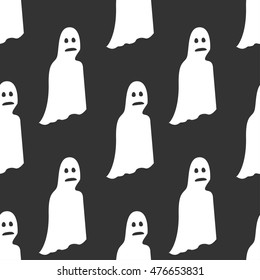 Ghost seamless pattern halloween background