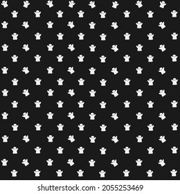 Ghost seamless pattern for Halloween celebration. Vector illustration of ghosts on black background