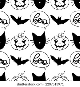 Ghost seamless pattern halloween vector spooky scarf isolated repeat wallpaper tile background devil evil cartoon illustration doodle gift wrapping paper white design