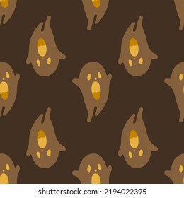 Ghost seamless pattern vector Halloween spooky 