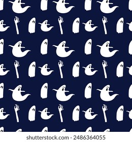 Ghost Seamless Vector Pattern Design