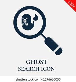 Ghost search icon. Editable Ghost search icon for web or mobile.