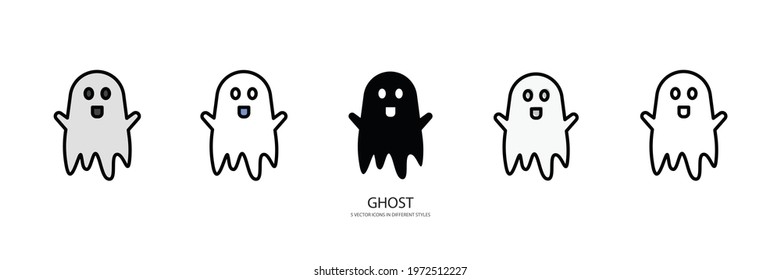 ghost set vector type icon