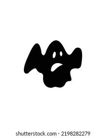 Ghost Shadow Funny. Ghost Sheet For Halloween Character. Isolated Vector Illustration.