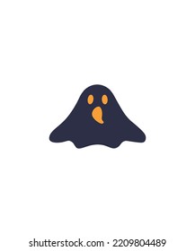 Ghost Shadow Funny. Ghost Sheet For Halloween Character. Isolated Vector Illustration.