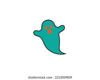 Ghost Shape Hand Drawn Vector. Vector Icon Design Template