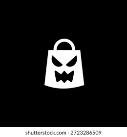 Tienda fantasma o logotipo de miedo 