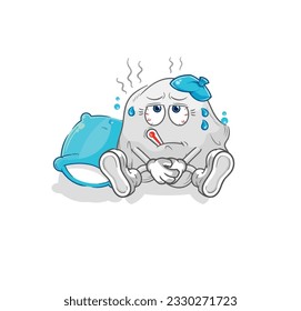the ghost sick vector. cartoon character