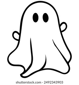 Ghost silhouette, Halloween ghost logo Instat Download Ghost EPS File Digital Download	
