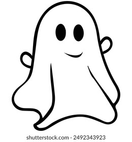 Silueta fantasma, logotipo fantasma de Halloween Descarga instantánea Ghost EPS Archivo Descarga digital	
