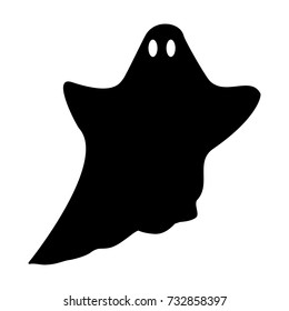 Ghost silhouette halloween mystery specter. Vector illustration.