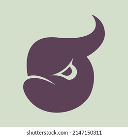 Ghost Silhouette Logo Design Concept Vector
