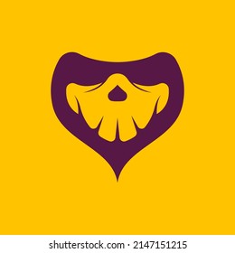 Ghost Silhouette Logo Design Concept Vector