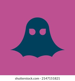 Ghost Silhouette Logo Design Concept Vector