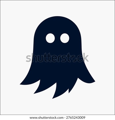 A ghost silhouette stands alone in the darkness silhouette