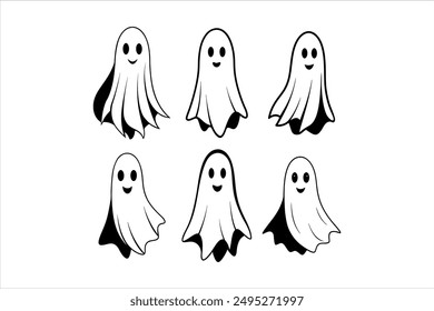 Ghost Silhouette Vector for Graphic Designers