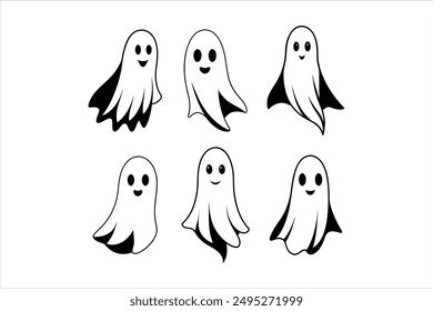 Ghost Silhouette Vector for Graphic Designers