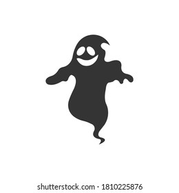 Ghost silhouette vector on a white background