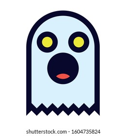 Ghost. Simple Vector Color Icon.