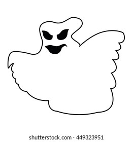 ghost simple vector illustration isolated no background