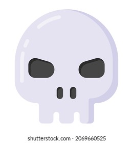A ghost skull icon in flat style