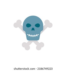 Ghost Skullvector Solid Icon Design illustration. Halloween Symbol on White background EPS 10 File