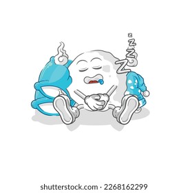 el fantasma del personaje dormido. vector de mascota de dibujos animados