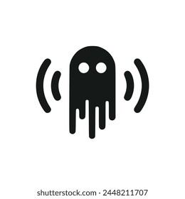 ghost sound music logo vector illustration template design