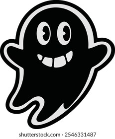 A ghost is a spectral or supernatural being, often depicted as a transparent, floating figure.