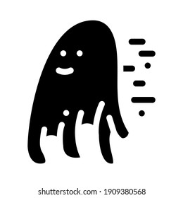 ghost spirit of a dead person glyph icon vector. ghost spirit of a dead person sign. isolated contour symbol black illustration