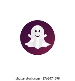Ghost, spook flat icon. Vector on isolated white background. Eps 10.