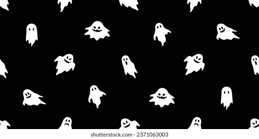 ghost spooky halloween seamless pattern cartoon pumpkin lantern