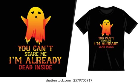 Ghost t shirt design, Halloween  