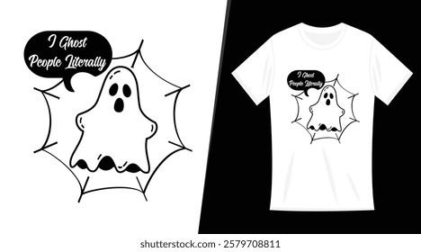 Ghost t shirt design, Halloween