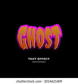 Ghost Text Effect, Youth Style Font.