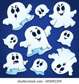 Ghost thematics image 2 - eps10 vector illustration.