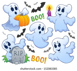Ghost theme image 9 - eps10 vector illustration.