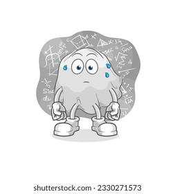 el fantasma pensando duro vector. personaje de caricatura