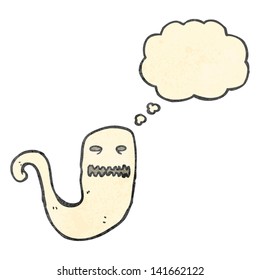 ghost with thought bubble cartoon