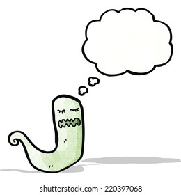 ghost with thought bubble cartoon