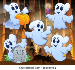 Ghost topic image 3 - eps10 vector illustration.