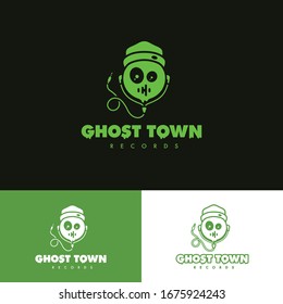 GHOST TOWN logo can be used for creating businesses for Radio Stations, Record Companies, Band Labels, Trademarks, Tech Firms, and Music Publishing Companies.