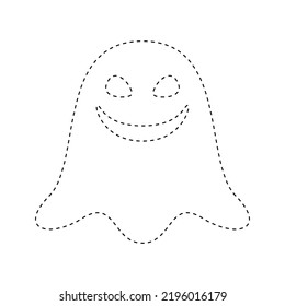 Ghost tracing worksheet for kids