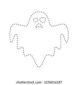 Ghost tracing worksheet for kids