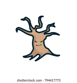 ghost tree icon filled outline