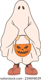 Ilustración del vector de vástagos de ghost o de trajes de tratamiento