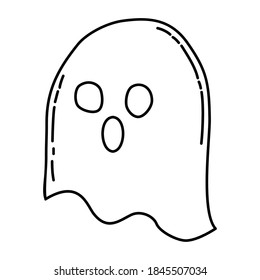 Ghost Type Hand Drawn Icon Set Vector.